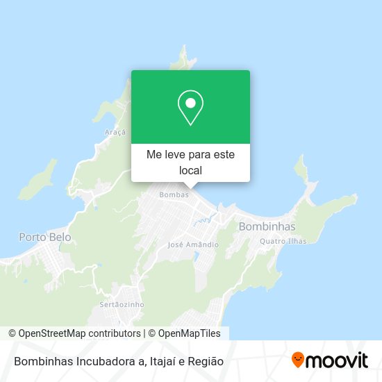 Bombinhas Incubadora a mapa
