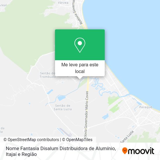 Nome Fantasia Disalum Distribuidora de Alumínio mapa