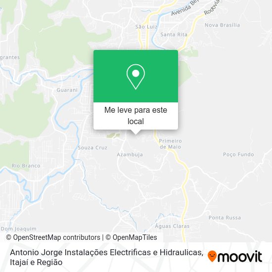 Antonio Jorge Instalações Electrificas e Hidraulicas mapa