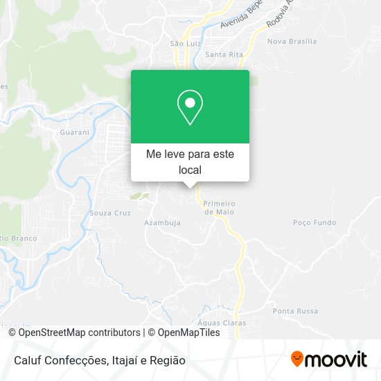 Caluf Confecções mapa