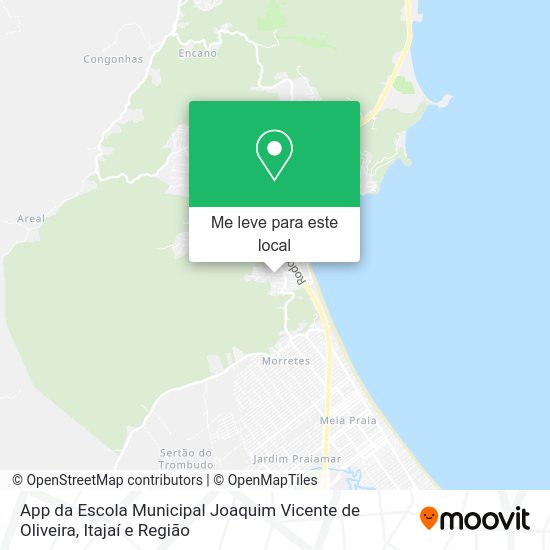 App da Escola Municipal Joaquim Vicente de Oliveira mapa