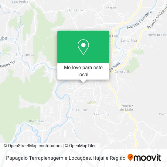 Papagaio Terraplenagem e Locações mapa