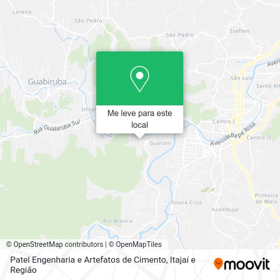Patel Engenharia e Artefatos de Cimento mapa