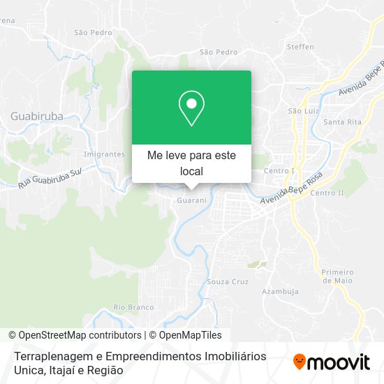 Terraplenagem e Empreendimentos Imobiliários Unica mapa