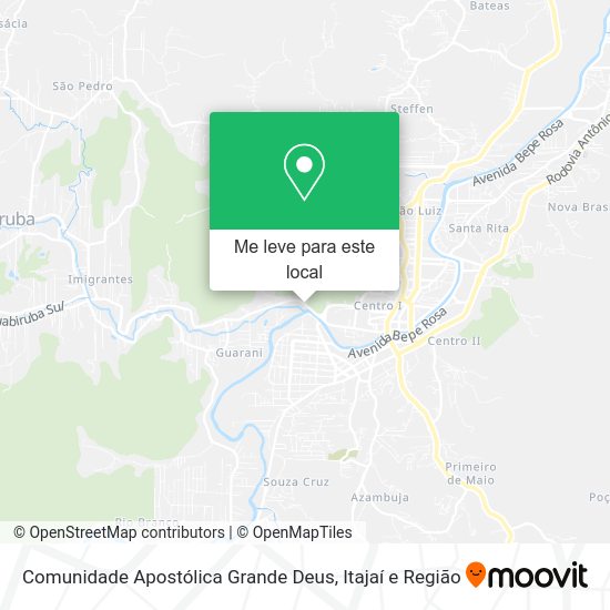 Comunidade Apostólica Grande Deus mapa