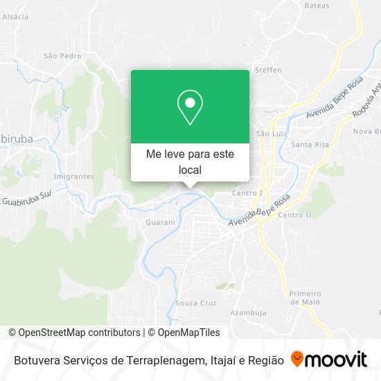 Botuvera Serviços de Terraplenagem mapa