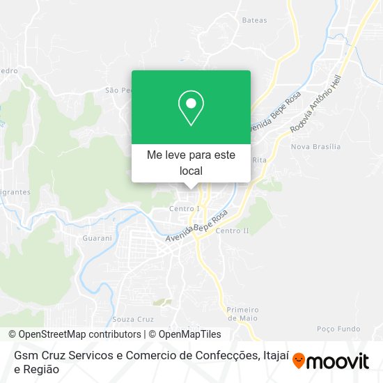 Gsm Cruz Servicos e Comercio de Confecções mapa