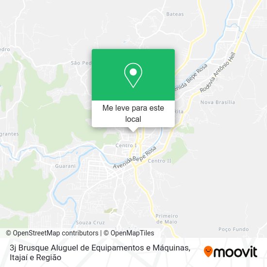 3j Brusque Aluguel de Equipamentos e Máquinas mapa
