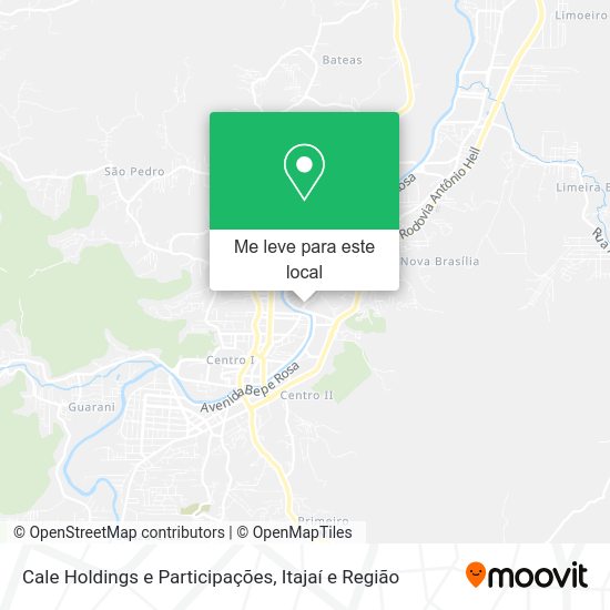 Cale Holdings e Participações mapa