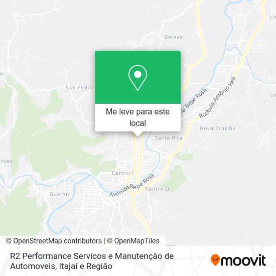 R2 Performance Servicos e Manutenção de Automoveis mapa