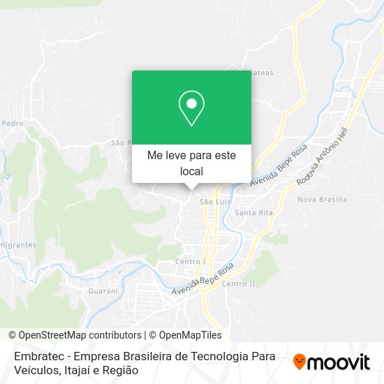Embratec - Empresa Brasileira de Tecnologia Para Veículos mapa