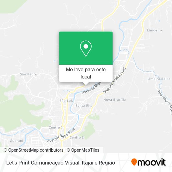 Let's Print Comunicação Visual mapa