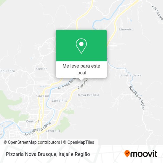Pizzaria Nova Brusque mapa