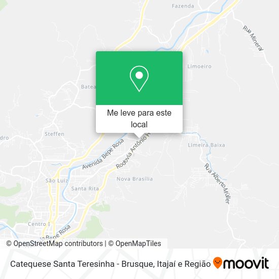 Catequese Santa Teresinha - Brusque mapa