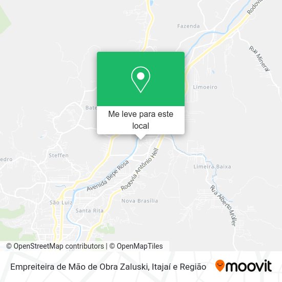 Empreiteira de Mão de Obra Zaluski mapa