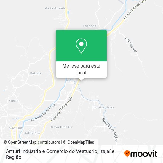 Artturi Indústria e Comercio do Vestuario mapa