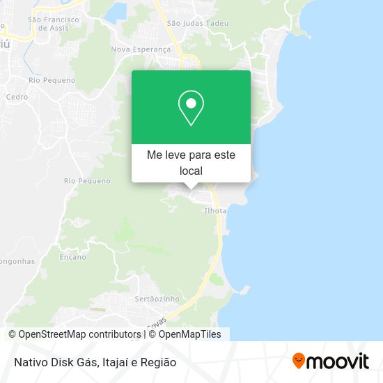 Nativo Disk Gás mapa
