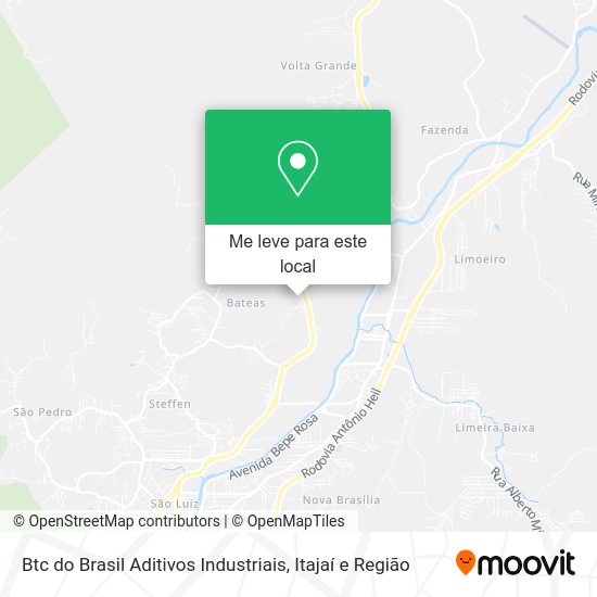 Btc do Brasil Aditivos Industriais mapa