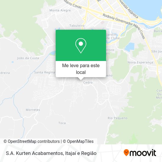S.A. Kurten Acabamentos mapa