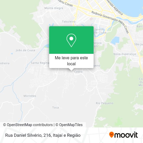 Rua Daniel Silvério, 216 mapa