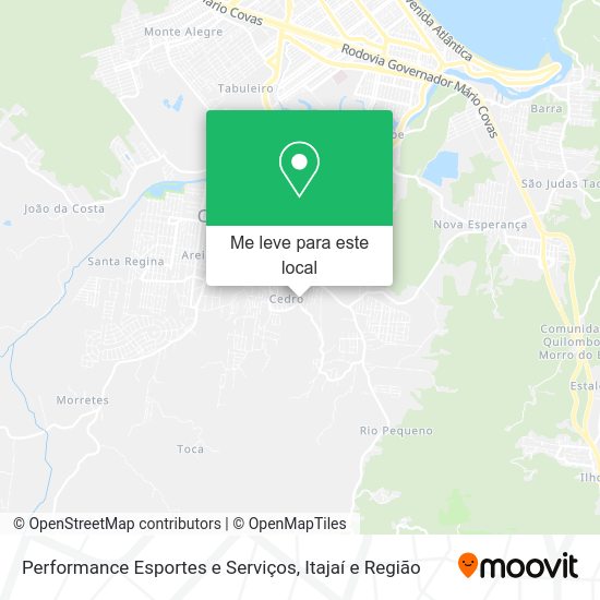 Performance Esportes e Serviços mapa