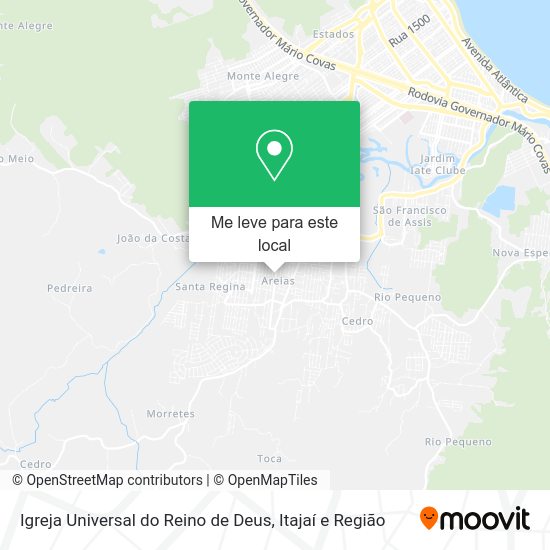 Igreja Universal do Reino de Deus mapa