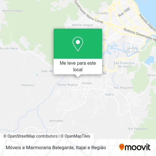 Móveis e Marmoraria Belegarde mapa