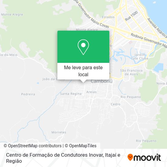 Centro de Formação de Condutores Inovar mapa