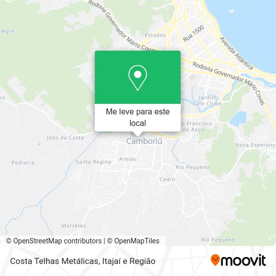 Costa Telhas Metálicas mapa