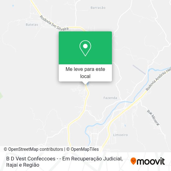 B D Vest Confeccoes - - Em Recuperação Judicial mapa