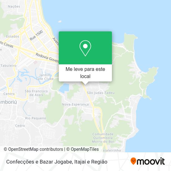 Confecções e Bazar Jogabe mapa