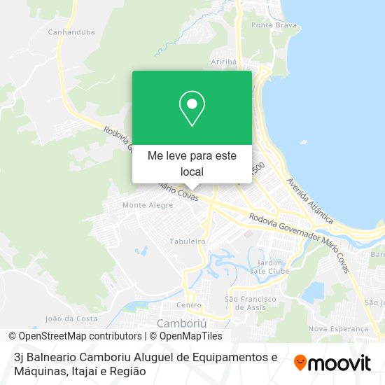 3j Balneario Camboriu Aluguel de Equipamentos e Máquinas mapa