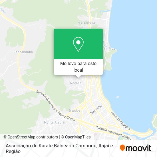 Associação de Karate Balneario Camboriu mapa