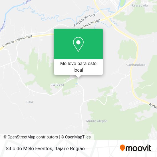 Sítio do Melo Eventos mapa