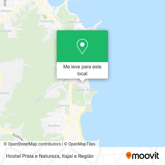 Hostel Praia e Natureza mapa