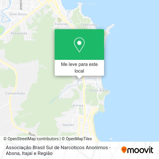 Associação Brasil Sul de Narcoticos Anonimos - Absna mapa