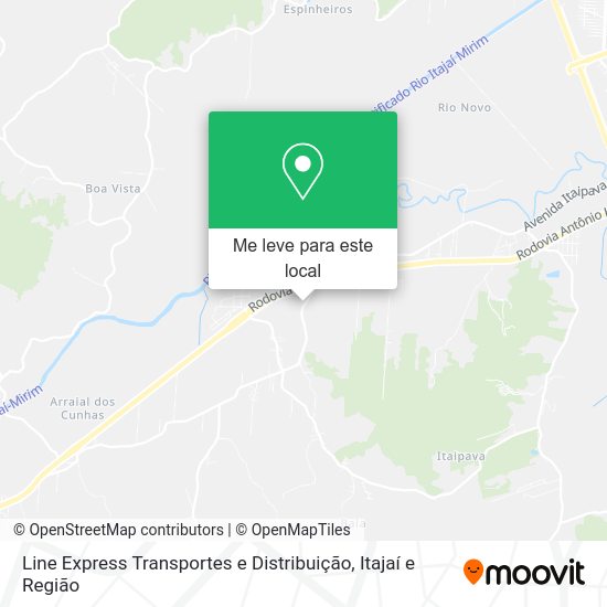 Line Express Transportes e Distribuição mapa
