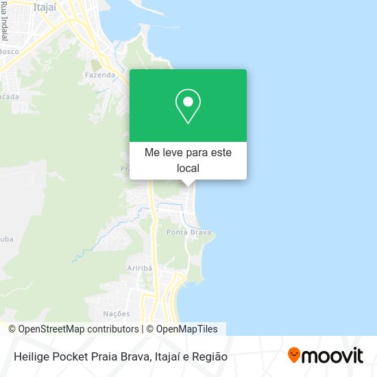 Heilige Pocket Praia Brava mapa