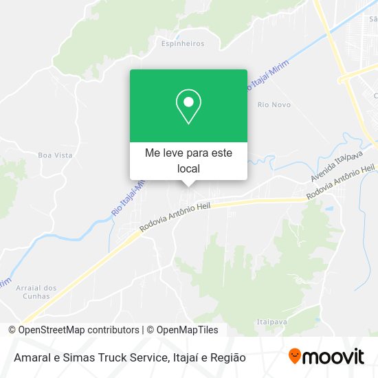 Amaral e Simas Truck Service mapa