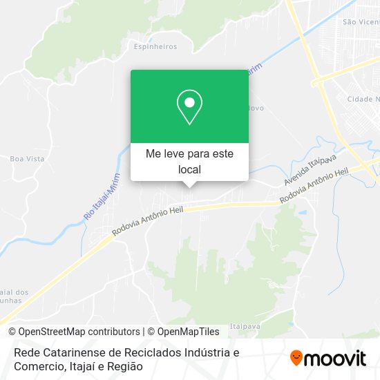Rede Catarinense de Reciclados Indústria e Comercio mapa