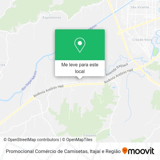 Promocional Comércio de Camisetas mapa