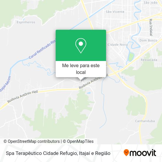 Spa Terapêutico Cidade Refugio mapa