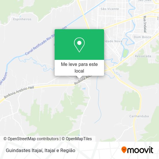 Guindastes Itajaí mapa