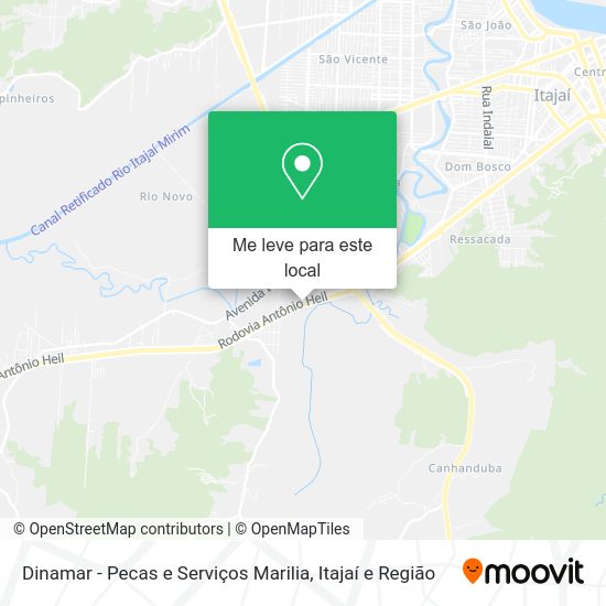Dinamar - Pecas e Serviços Marilia mapa