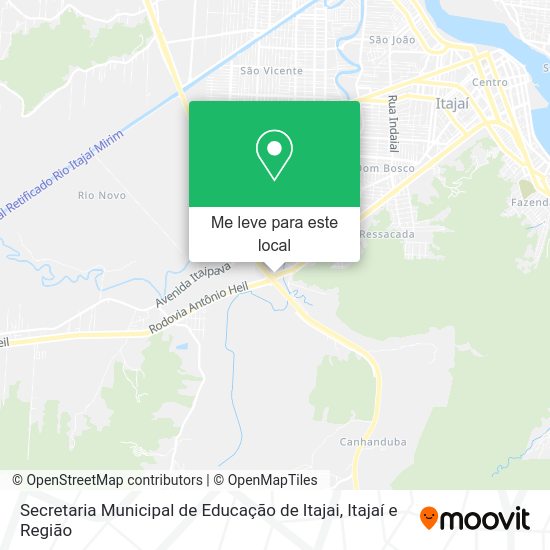 Secretaria Municipal de Educação de Itajai mapa