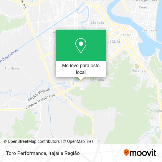Toro Performance mapa