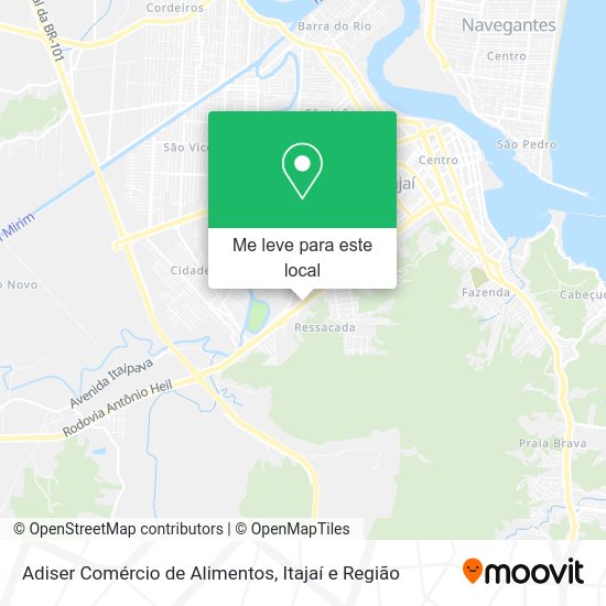Adiser Comércio de Alimentos mapa