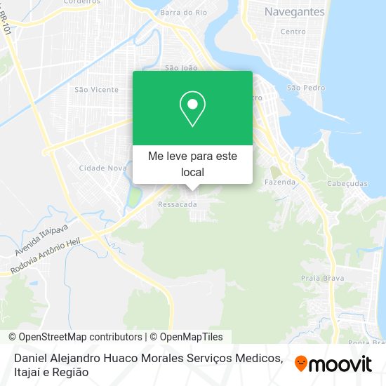 Daniel Alejandro Huaco Morales Serviços Medicos mapa