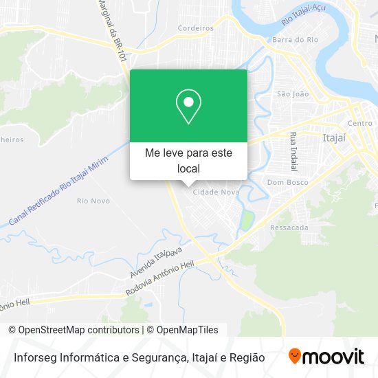 Inforseg Informática e Segurança mapa