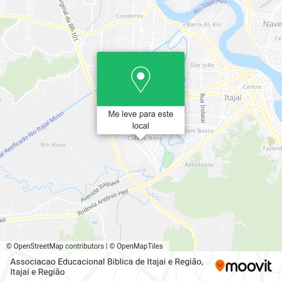 Associacao Educacional Biblica de Itajai e Região mapa